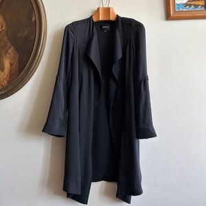 Babaton Draped Trench Coat – Black – Size XS